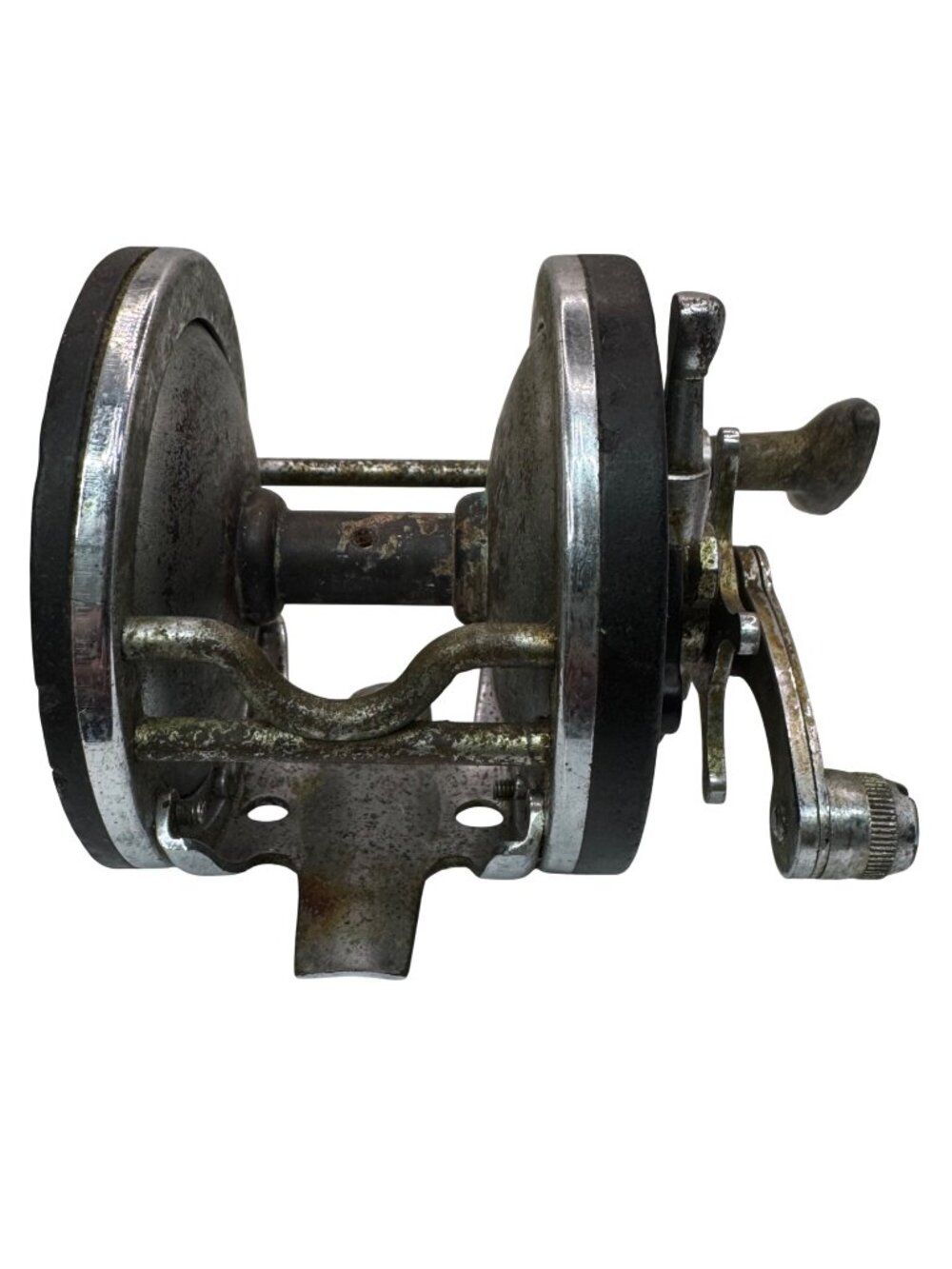 Vintage Ocean City No 112 Bay City 250 YD Saltwater Reel in BLACK Made in USA